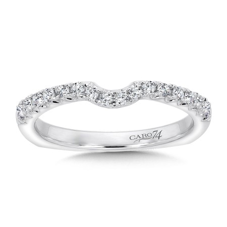 Diamond and 14K White Gold Wedding Band