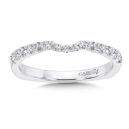 Diamond and 14K White Gold Wedding Band