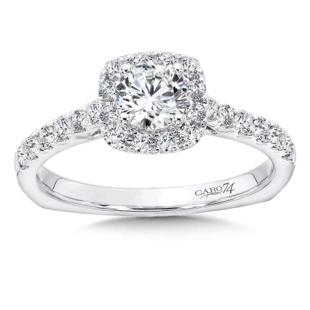 Classic Elegance Collection Cushion Halo Engagement Ring