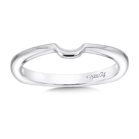 14K White Gold Wedding Band 