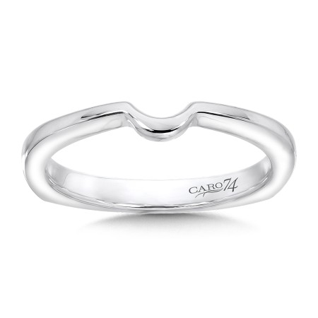 14K White Gold Wedding Band
