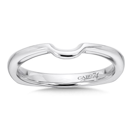 14K White Gold Wedding Band