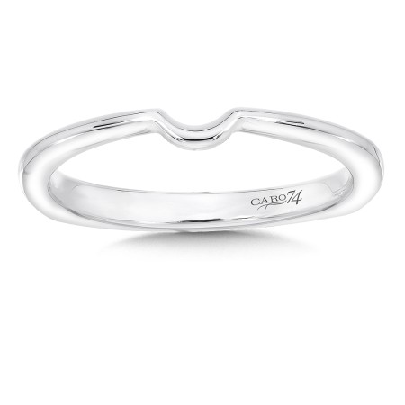 14K White Gold Wedding Band