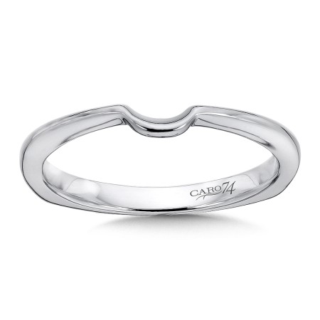 14K White Gold Wedding Band