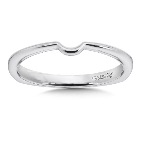 14K White Gold Wedding Band