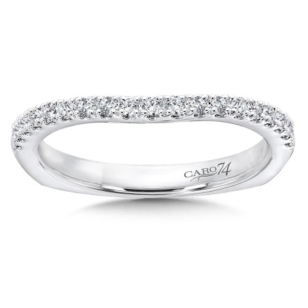 Diamond and 14K White Gold Wedding Band