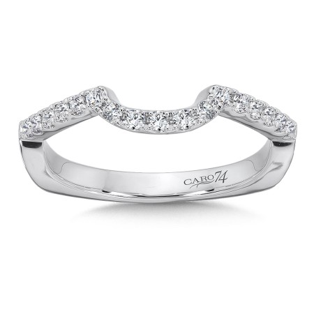Diamond and 14K White Gold Wedding Band