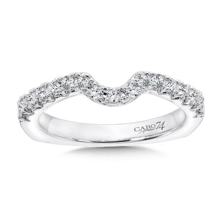 Diamond and 14K White Gold Wedding Band