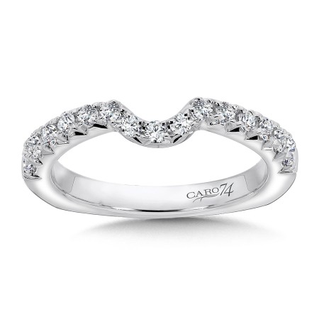 Diamond and 14K White Gold Wedding Band