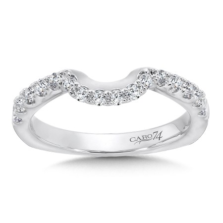 Diamond and 14K White Gold Wedding Band