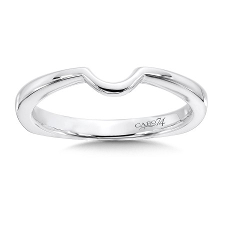 14K White Gold Wedding Band