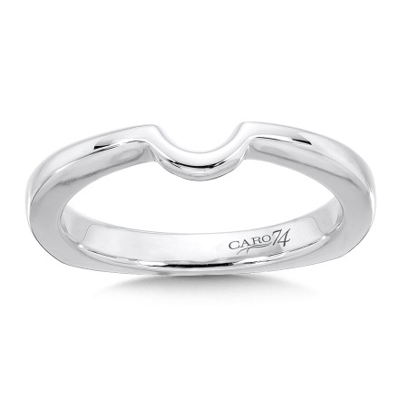 14K White Gold Wedding Band