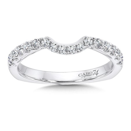 Diamond and 14K White Gold Wedding Band