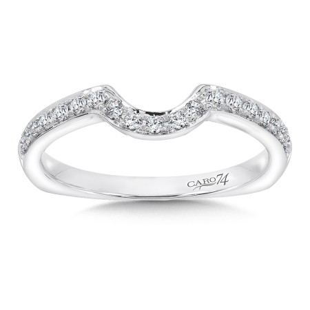 Diamond and 14K White Gold Wedding Ring 