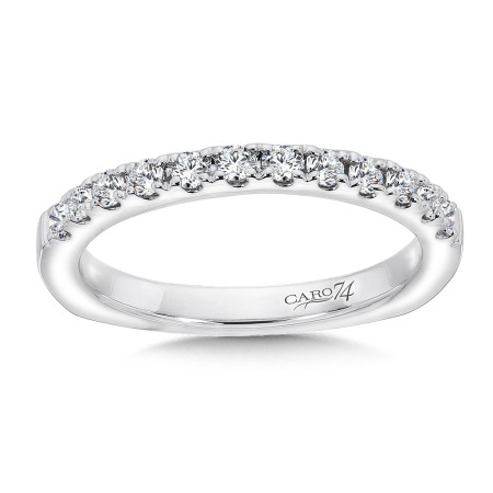 Diamond and 14K White Gold Wedding Ring 