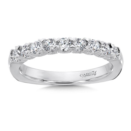Diamond and 14K White Gold Wedding Ring 