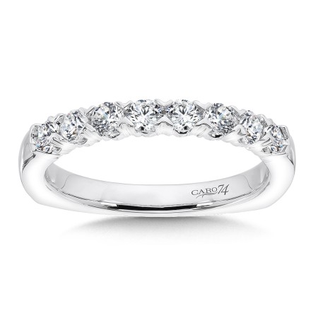Diamond and 14K White Gold Wedding Ring 