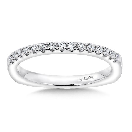 Diamond and 14K White Gold Wedding Ring 