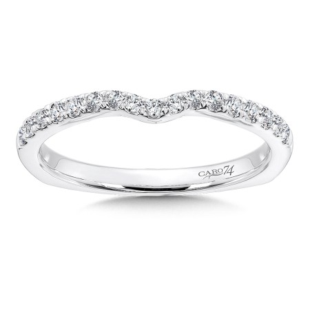 Diamond and 14K White Gold Wedding Ring 