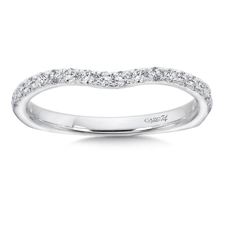 Diamond and 14K White Gold Wedding Ring 