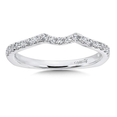 Diamond and 14K White Gold Wedding Ring 