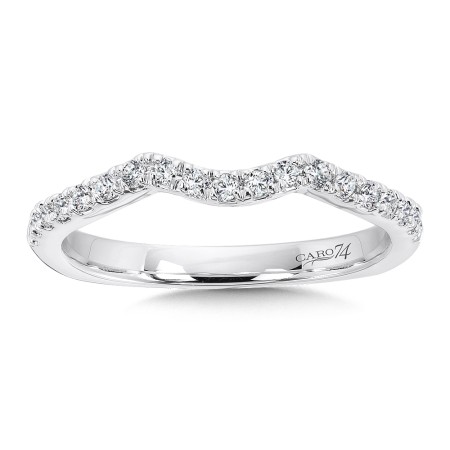 Diamond and 14K White Gold Wedding Ring 