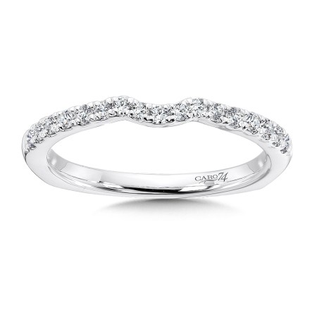 Diamond and 14K White Gold Wedding Ring 