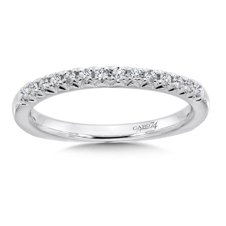 Diamond and 14K White Gold Wedding Ring 