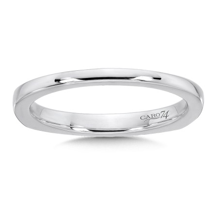 14K White Gold Wedding Band
