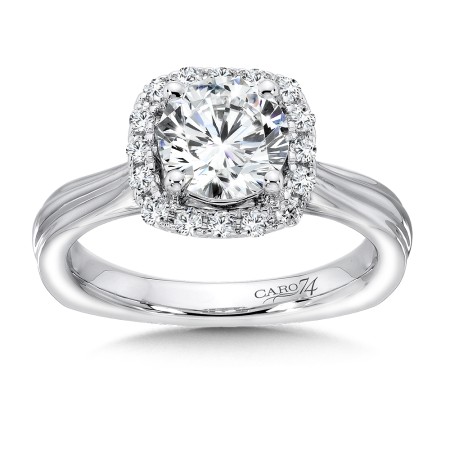 Cushion-Shape Halo Engagement Ring