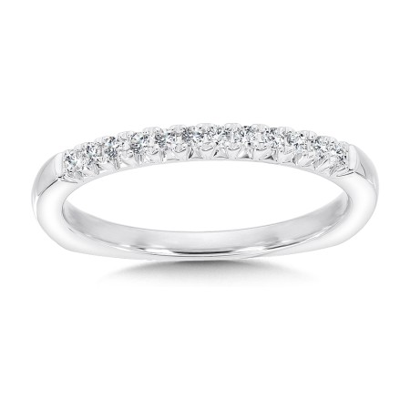 Diamond and 14K White Gold Wedding Ring 