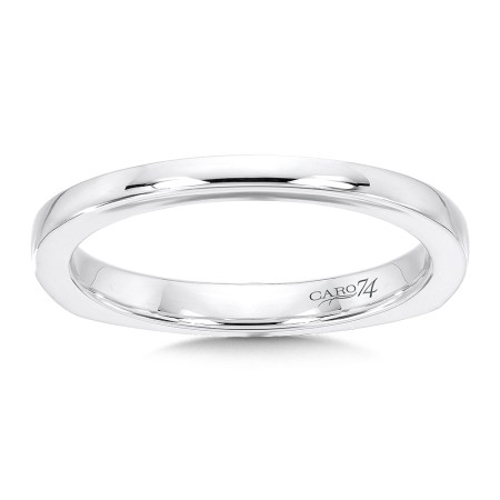 14K White Gold Wedding Band