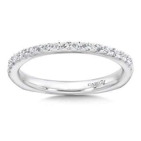 Diamond and 14K White Gold Wedding Ring 