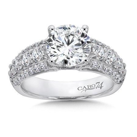 Engagement Ring With Diamond Side Stones