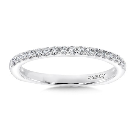 Diamond and 14K White Gold Wedding Ring 