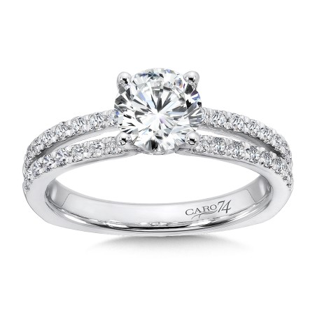 Split Shank Engagement Ring with Side Stones