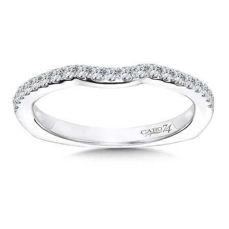 Diamond and 14K White Gold Wedding Ring 