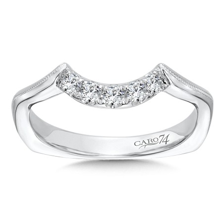 Diamond and 14K White Gold Wedding Ring 