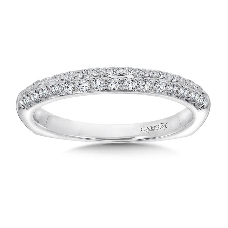 Diamond and 14K White Gold Wedding Ring 