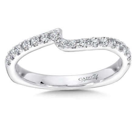 Diamond and 14K White Gold Wedding Ring 
