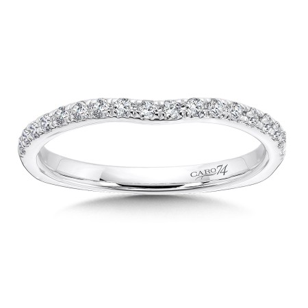Diamond and 14K White Gold Wedding Ring 