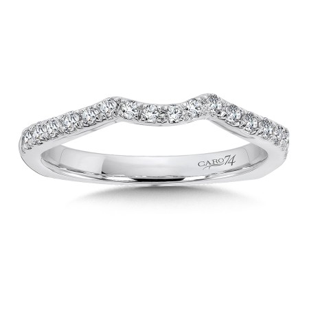 Diamond and 14K White Gold Wedding Ring 