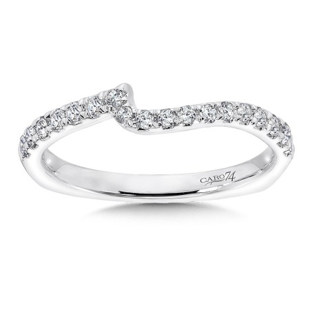 Diamond and 14K White Gold Wedding Ring 