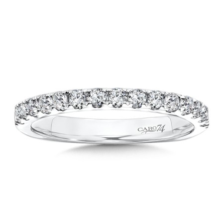 Diamond and 14K White Gold Wedding Ring 