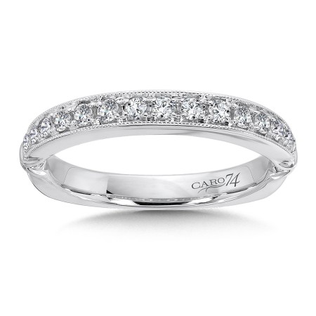 Diamond and 14K White Gold Wedding Ring 