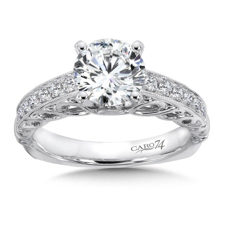 Engagement Ring With Diamond Side Stones