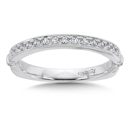 Diamond and 14K White Gold Wedding Ring 