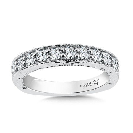 Diamond and 14K White Gold Wedding Ring 