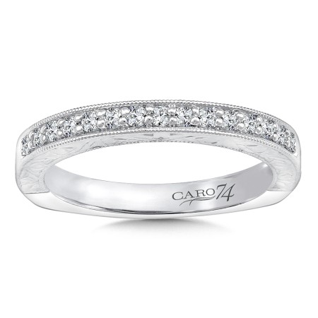 Diamond and 14K White Gold Wedding Ring 