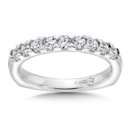 Diamond and 14K White Gold Wedding Ring 